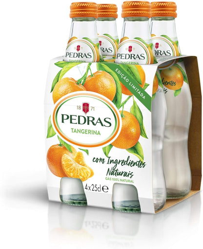 Agua mineral con gas sabor mandarina pack 4x25cl sin azúcar Golominas