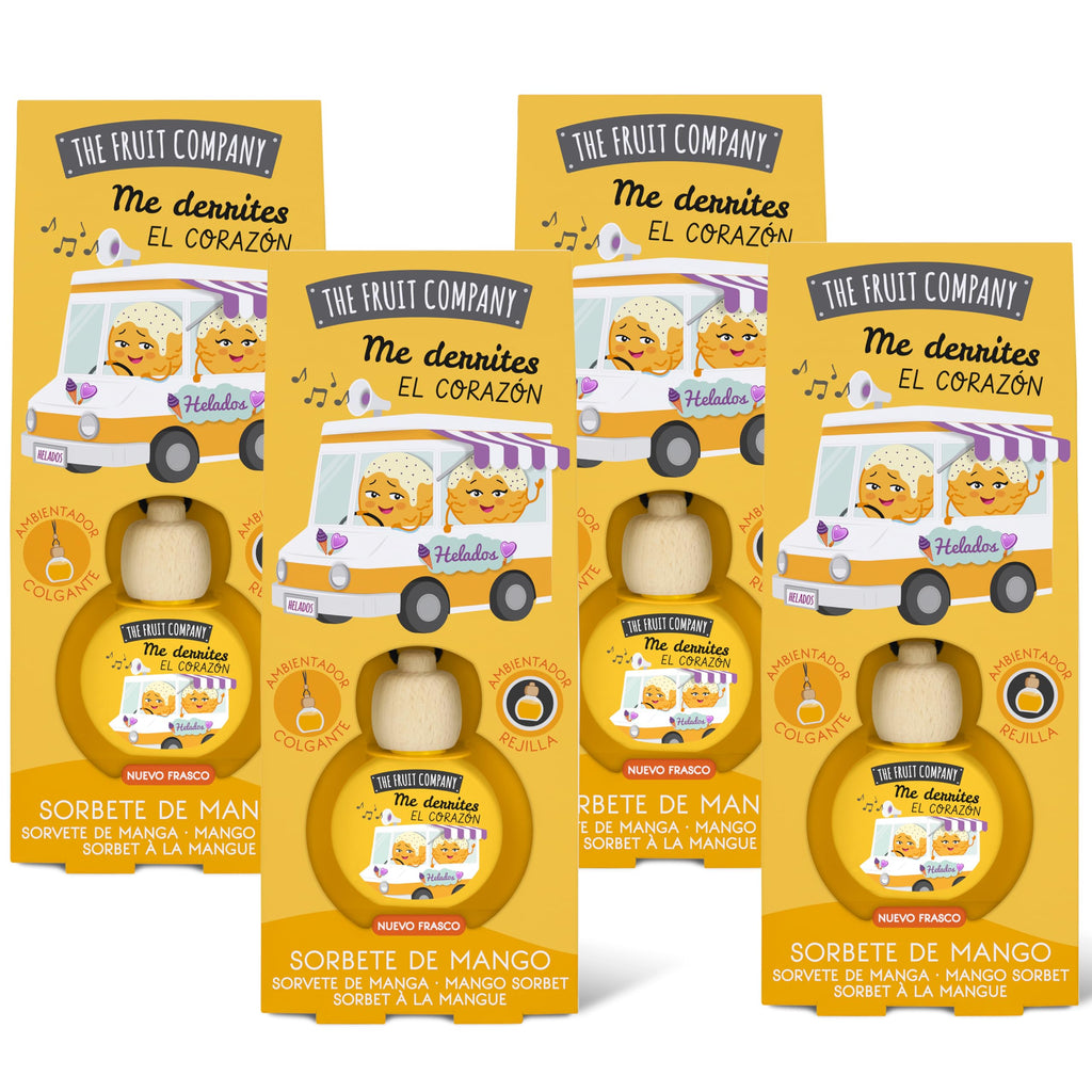 The Fruit Company - ambiebtador de coche  Pack de 4 unidades