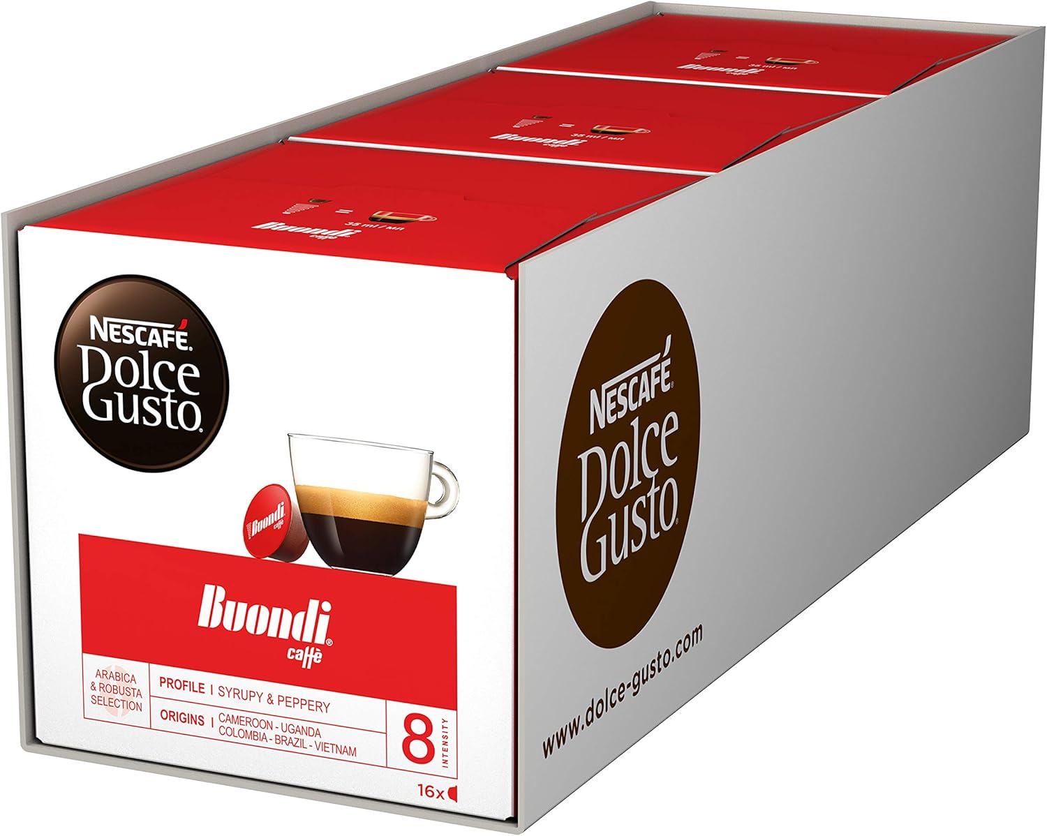 Nescafé Dolce Gusto Espresso Buondi – Pack 3x16 cápsulas