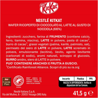 KitKat Hazelnut – Wafer con Chocolate y Avellanas 24x41,5g
