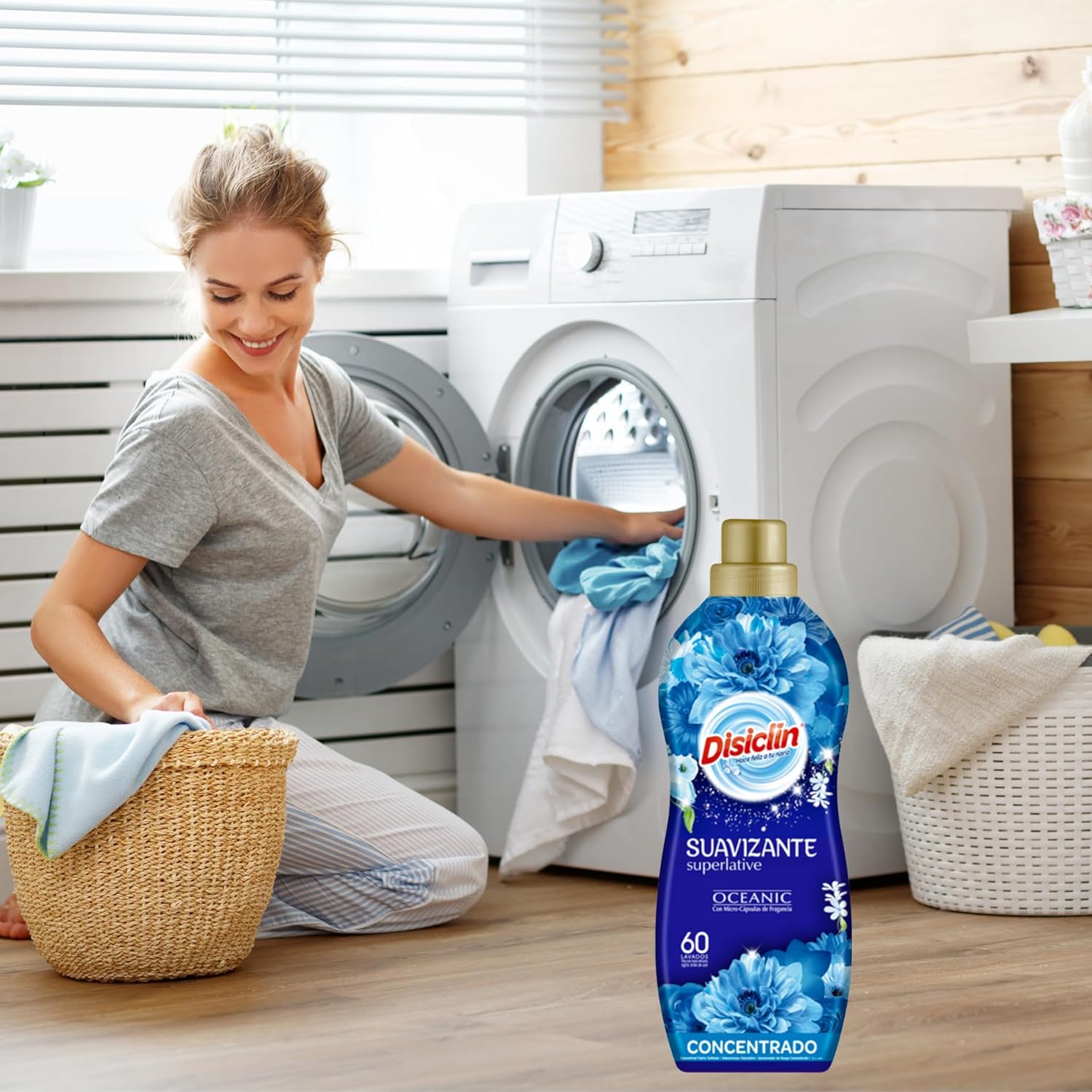 Disiclin Suavizante Concentrado Oceanic – Pack de 4 Botellas (240 Lavados)