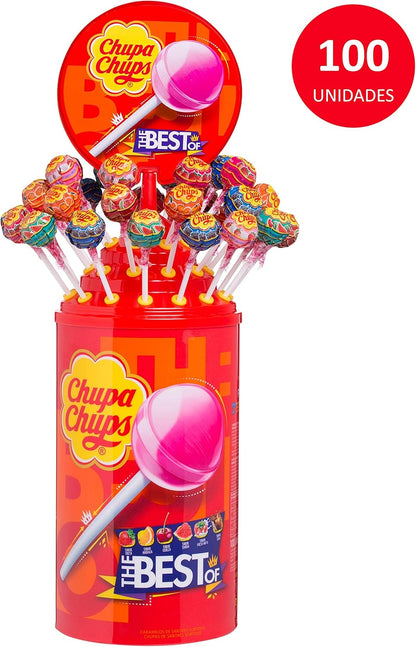 Chupa Chups Original – Tubo Icon Pack 100 Unidades (12 g cada uno)