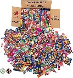 Mega pack 200 chuches 1,2kg sin gluten sin lactosa piñata Golominas