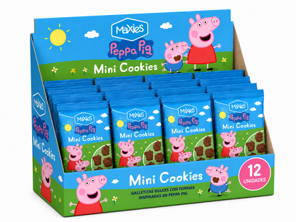 Maxies Peppa Pig Mini Cookies – Caja 12 Bolsas x 100 g