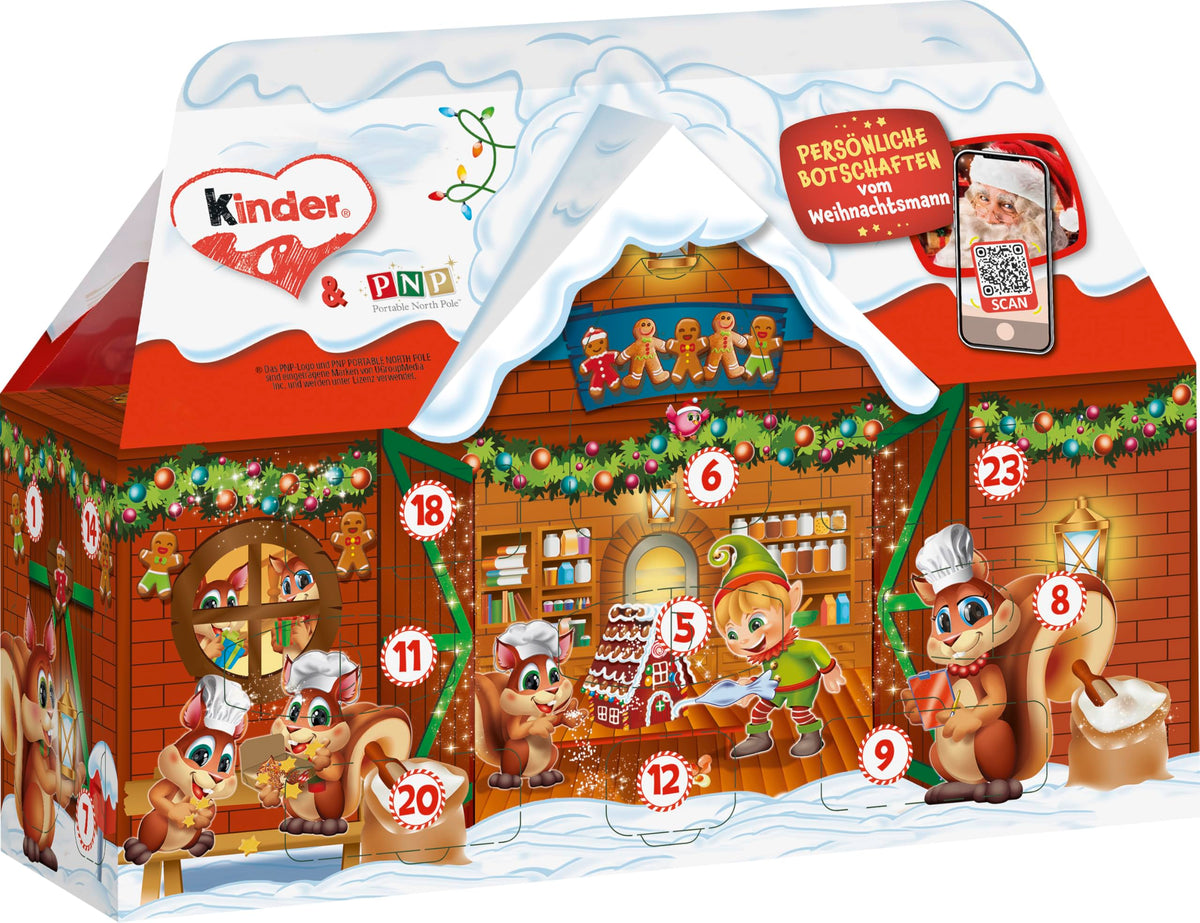 Calendario de Adviento Kinder Chocolate House – 24 Chocolatinas, 234 g