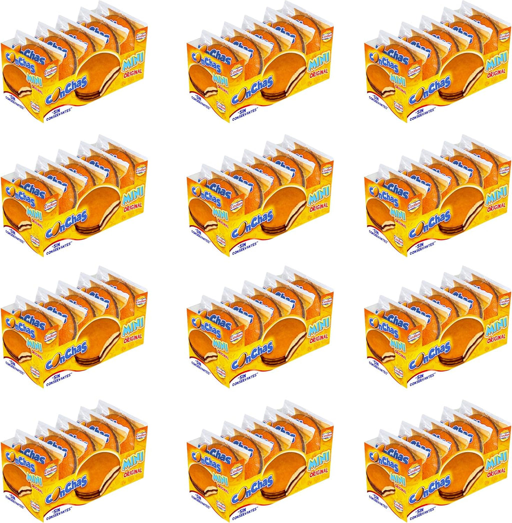 Conchas Mini y Dorayakis | Pack de 12 x 5 Uds. (180 g por Pack) | Producto de Pastelería y Repostería | Bollería Tierna y Esponjosa Ideal para Desayunos y Meriendas