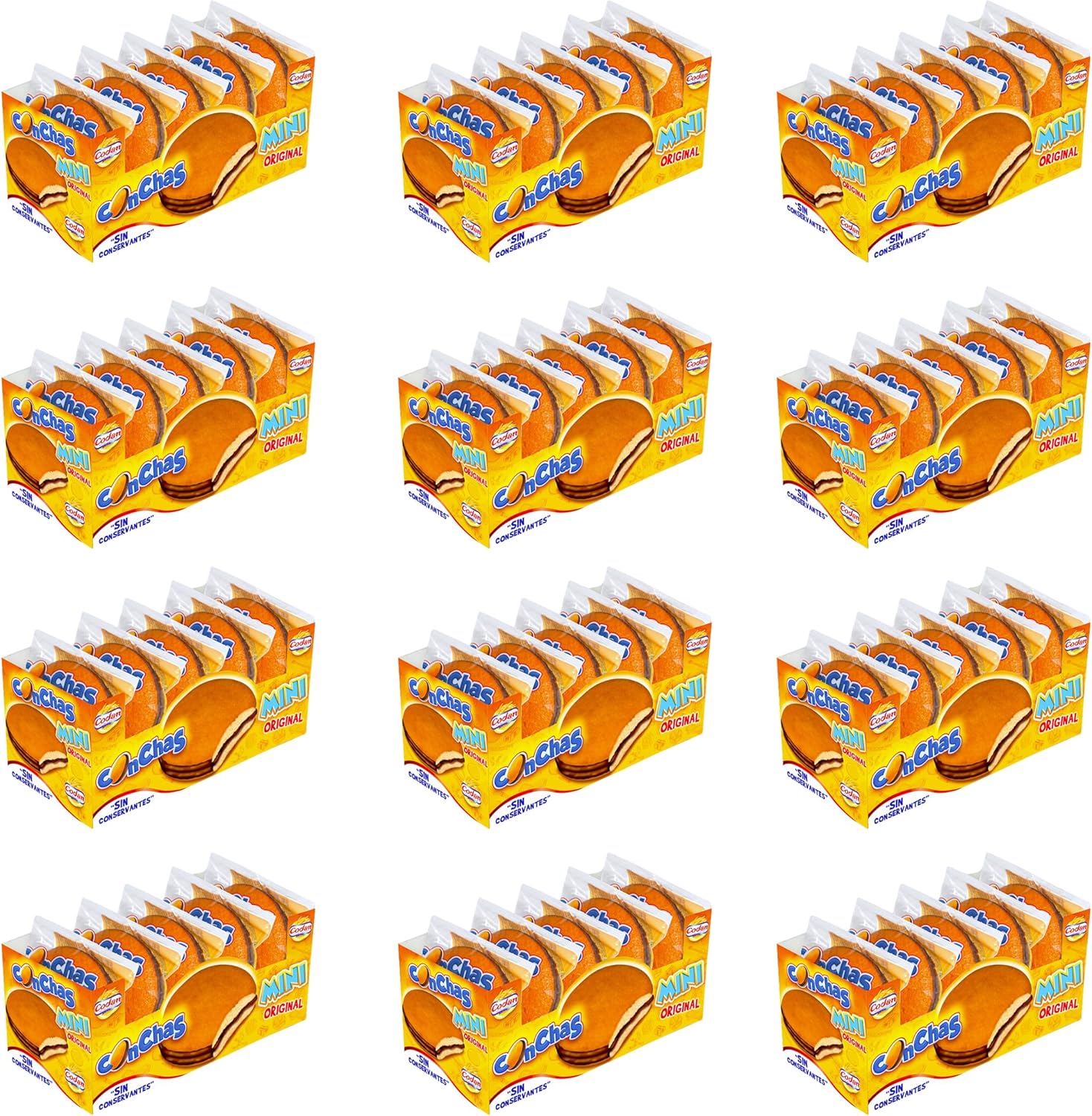 Conchas Mini y Dorayakis | Pack de 12 x 5 Uds. (180 g por Pack) | Producto de Pastelería y Repostería | Bollería Tierna y Esponjosa Ideal para Desayunos y Meriendas