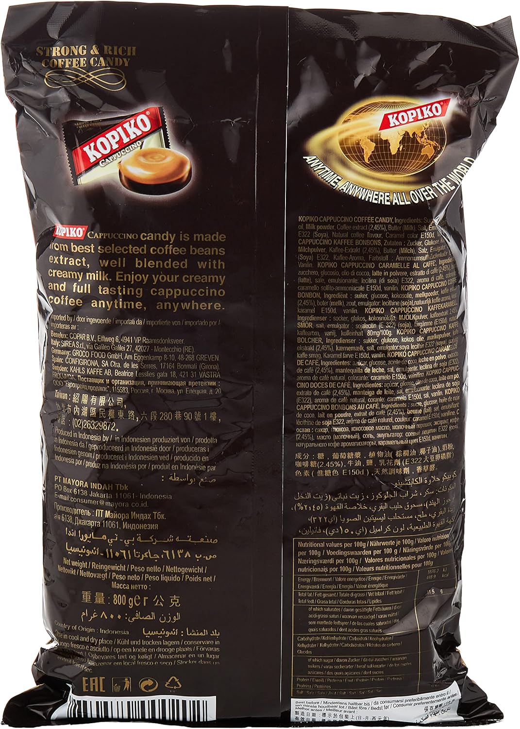 KOPIKO CAPUCCINO 800 GRAMOS