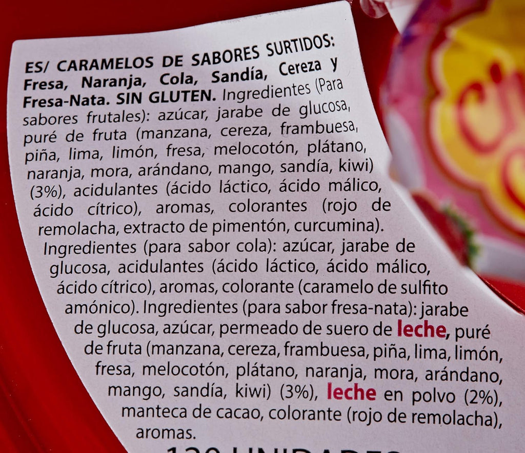 Chupa Chups Original, Caramelo con Palo de Sabores Variados, Rueda de 120 unidades de 12 gr. (Total 1.440 gr.)