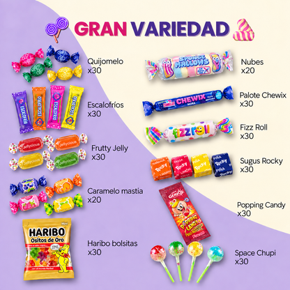 Chuches para Cumpleaños y Piñata – Mega Pack 200/300 uds Surtidas