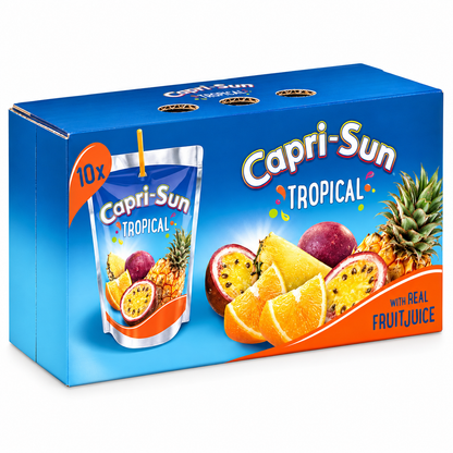 Capri-Sun Zumo Naranja y Tropical, Pack de 10 x 200 ml