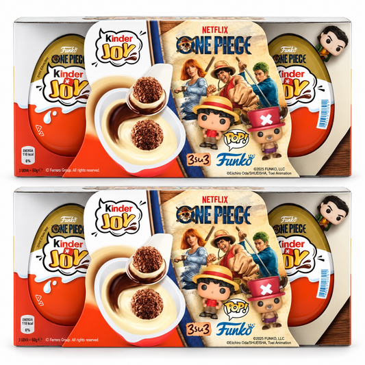 Kinder Joy One Piece – 2 Packs de 3 Huevos Sorpresa, 6 Unidades, 120 g