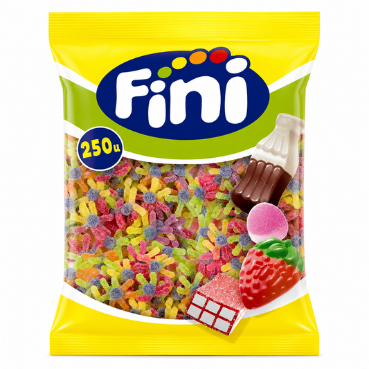 Fini Pulpos Pica 250 Unidades | Gominolas Ácidas Multicolor con Azúcar | Bolsa Ahorro para Fiestas, Cumpleaños y Candy Bar