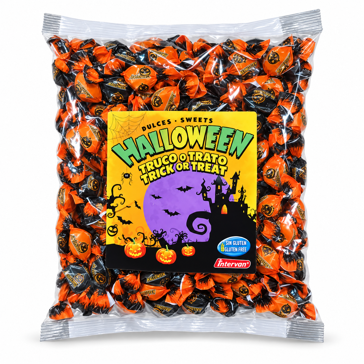 Intervan Caramelos Halloween Sabor Cereza y Cola – Bolsa 1 kg o 500 gr
