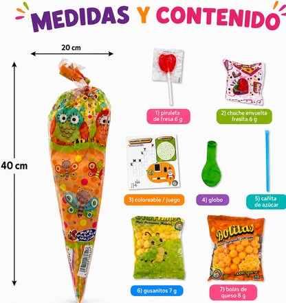 40 Bolsas de Chuches para Cumpleaños Infantiles  Sin Gluten