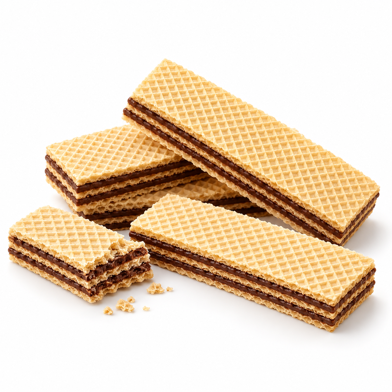 Lago Poker Wafers con Crema de Cacao 180 g | 4 Galletas de Barquillo