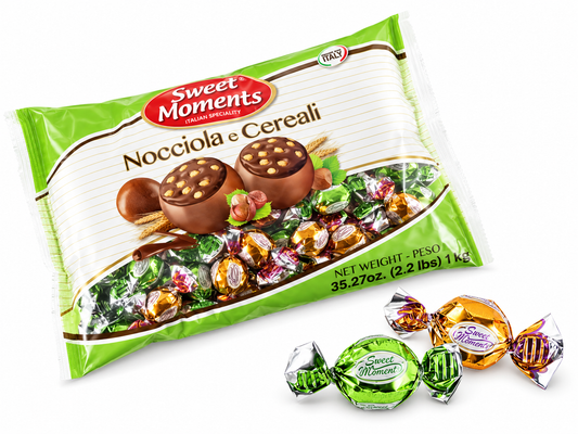 Laica Bombón crema avellana y cereales – Bolsa 80 uds.
