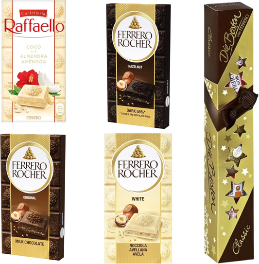 Pack Ferrero Rocher tabletas chocolate surtidas regalo navidad Golominas