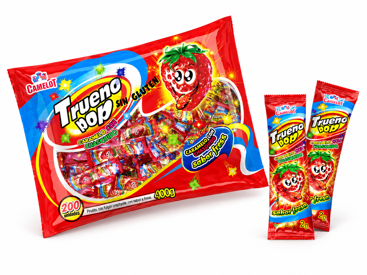 Camelot Trueno Pop Bolsa 200 uds.