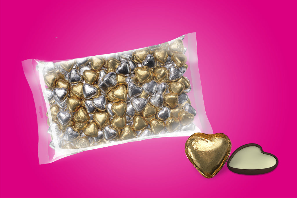 Laica Corazones Oro/Plata Bolsa 140 uds.