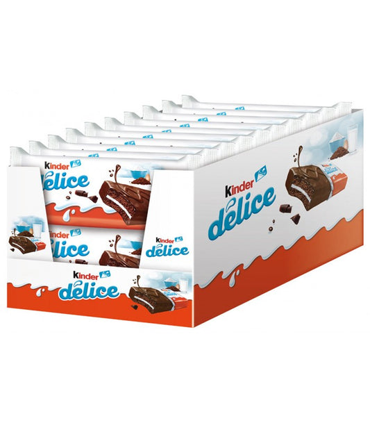 Kinder Delice, 20 x 39 g, Bizcochito de Chocolate con Relleno Cremoso