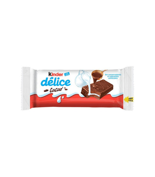 Kinder Delice, 20 x 39 g, Bizcochito de Chocolate con Relleno Cremoso