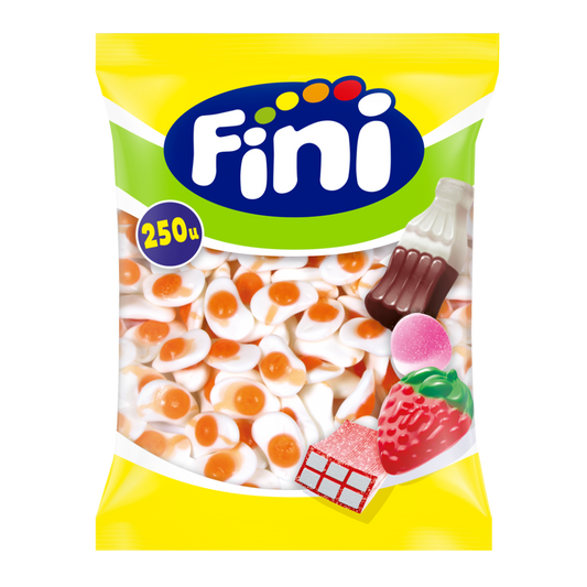 Fini Huevos Fritos 250 Unidades | Gominolas Blandas con Forma de Huevo y Sabor Dulce | Chuches para Fiestas, Candy Bar y Hostelería