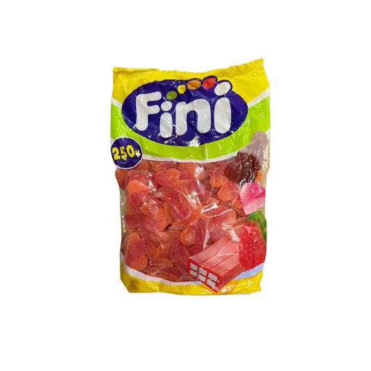 Fini Corazones de Melocotón 250 Unidades | Gominolas Blandas con Forma de Corazón y Sabor Melocotón | Chuches para Fiestas y Candy Bar