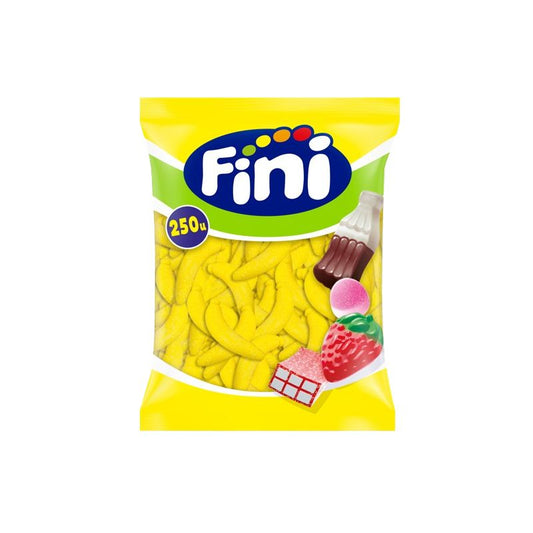Fini Plátanos 250 Unidades | Gominolas Blandas Sabor Plátano con Azúcar | Bolsa Ahorro para Fiestas, Cumpleaños y Candy Bar