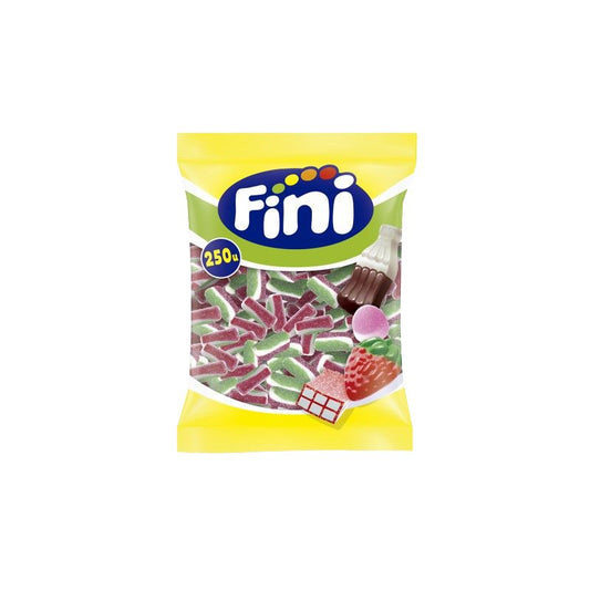 Fini Tajadas de Sandía 250 Unidades | Gominolas Ácidas Sabor Sandía con Azúcar | Bolsa Ahorro Sin Gluten para Fiestas y Candy Bar