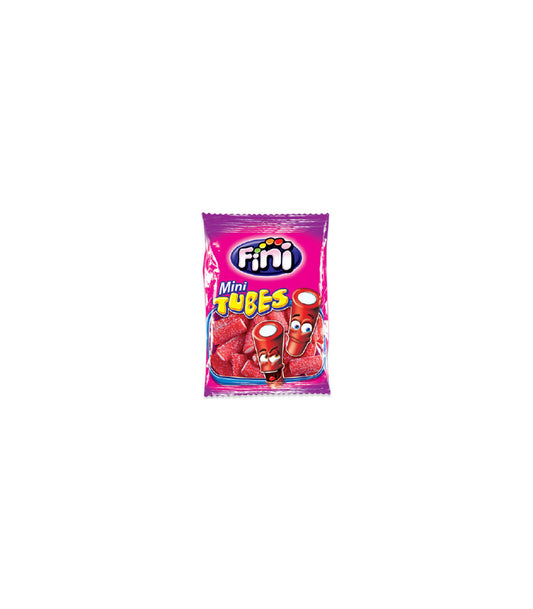Fini Taco Relleno Rojo Mini Tube caja 12 bolsas de 100 g